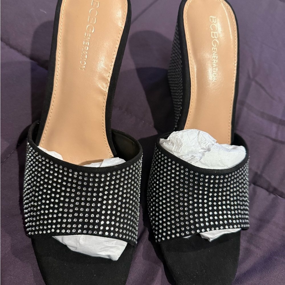 BCBGeneration Black Studded Heels